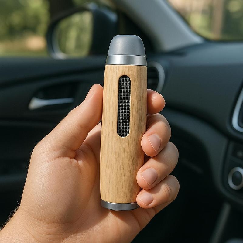 Detachable Wood Car Ashtray: No More Car Mess