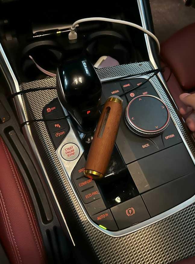 Detachable Wood Car Ashtray: No More Car Mess