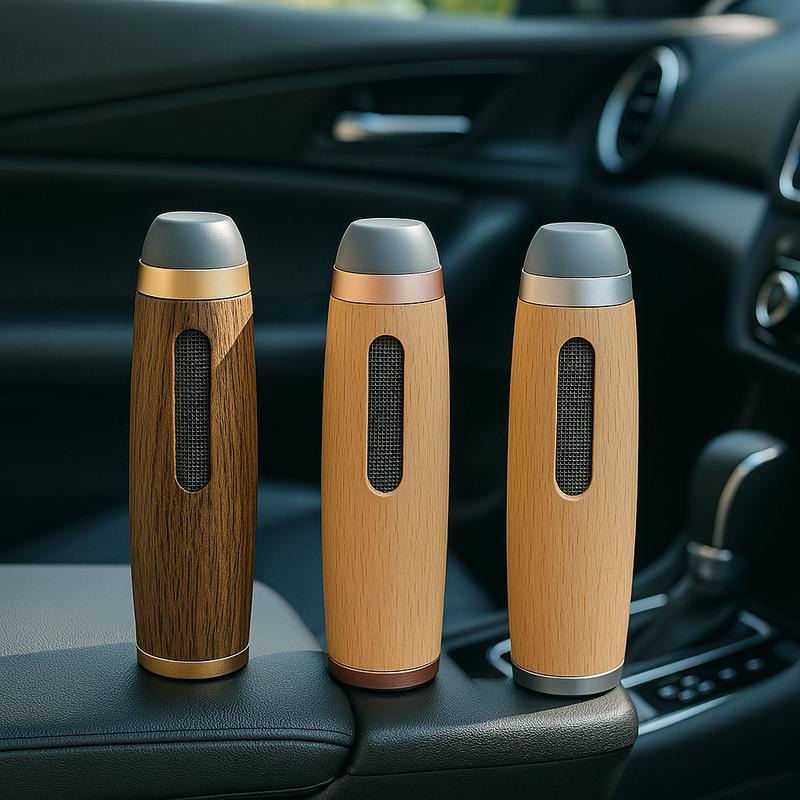 Detachable Wood Car Ashtray: No More Car Mess